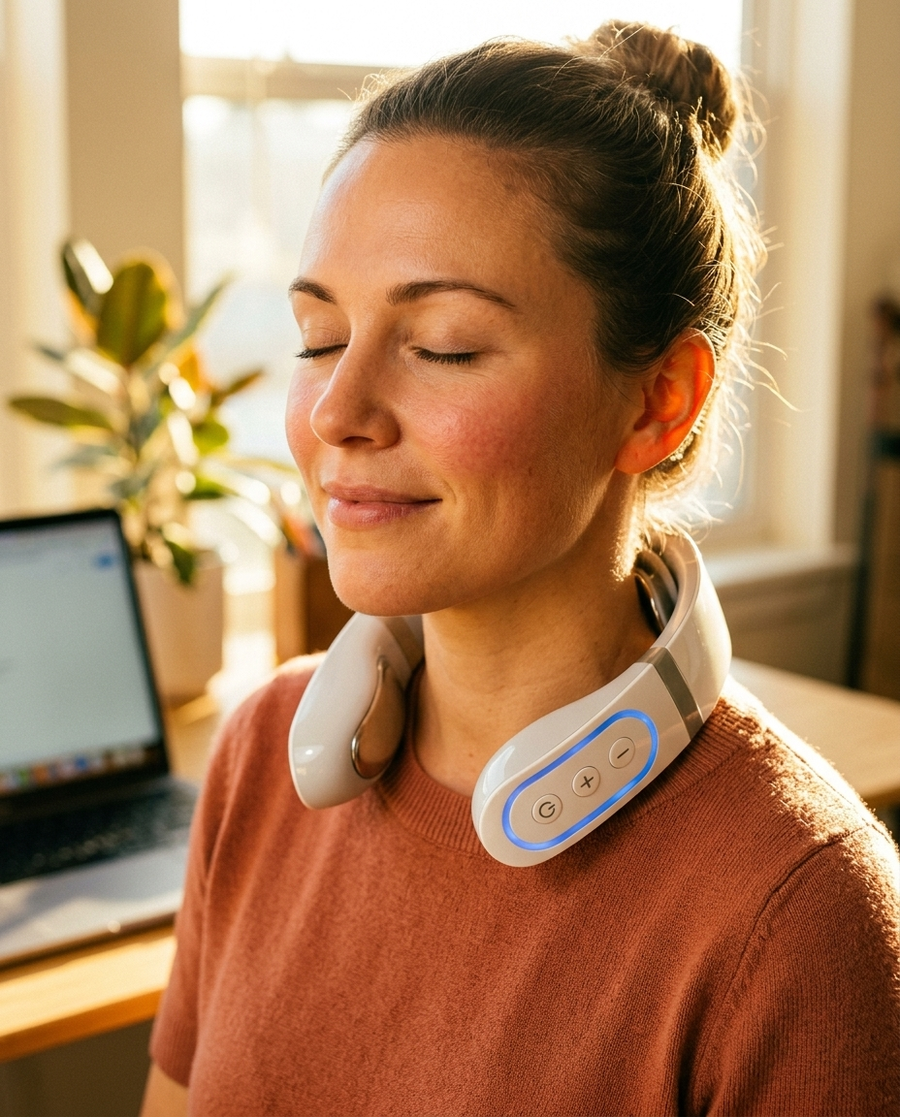 CozyNeck™ Cordless Neck & Shoulder Relaxer — Warmth + Gentle Pulses